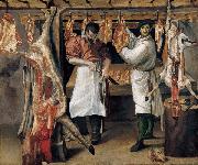 Annibale Carracci The Butchers Shop oil